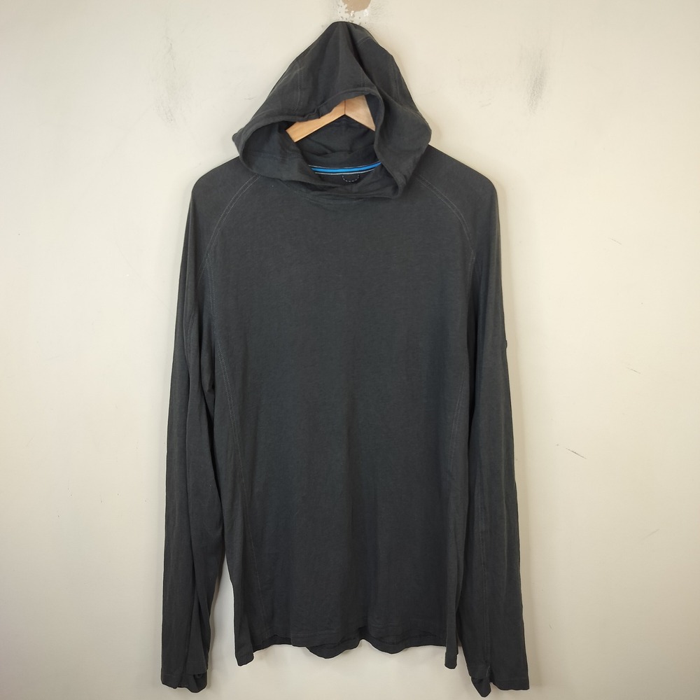 Kuhl Brazen Hoodie Shirt Large Thumbholes Lightweight Organic Cotton Performance